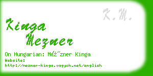 kinga mezner business card